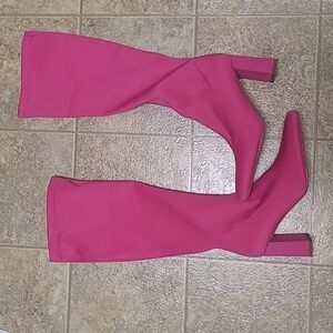 Pink Heeled Boots